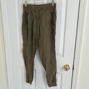 New York & Company XS Women's  SILKY Twill Khaki Joggers
